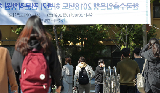 필기시험 마친 수험생들, 금융공기업 하반기 680명 채용  20일 오후 서울 여의도 중학교에서 한국수출입은행 채용 필기시험을 마친 수험생들이 고사장을 떠나고 있다. 금융권의 공기업 또는 공공성을 띠는 기관 9곳은 올해 하반기 680명 채용을 확정했다.       이날은 9곳 중 한국수출입은행 등 8곳의 필기시험이 일제히 치러졌다. 2018.10.20